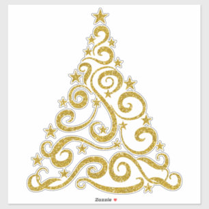 Sticker Parties scintillant Gold Faux   Arbre à branches d
