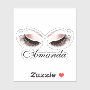Sticker Parties scintillant rose maquillage Artist Lashes