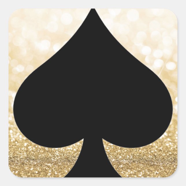 Sticker Parties scintillant Spade & Gold (Devant)