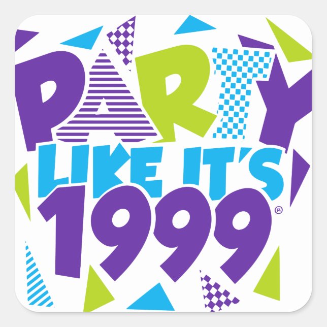 Sticker Party Like It's 1999®™ - Design 01 (Devant)