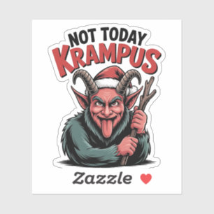 Sticker Pas aujourd'hui Krampus Evil Krampus Noël