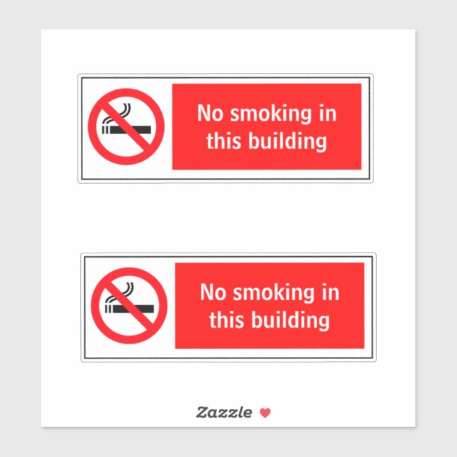 Sticker Pas De Fumeur Dans Ce Bâtiment (Feuille)