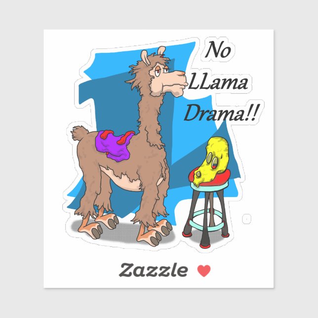Sticker Pas de Lama Drama ! ! (Feuille)