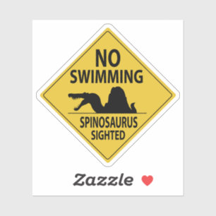 Sticker Pas de natation - Spinosaurus