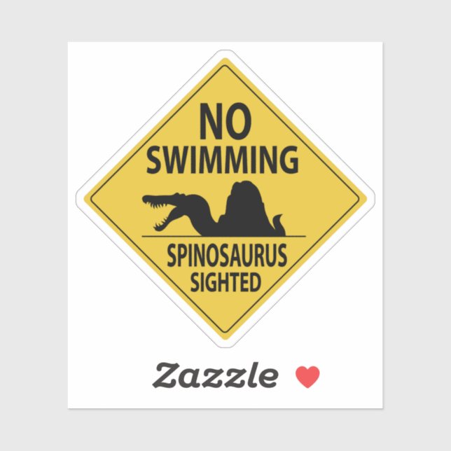 Sticker Pas de natation - Spinosaurus (Feuille)
