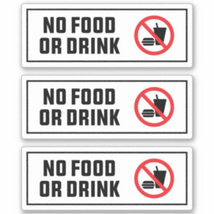 Sticker Pas de paquet de nourriture ou de boisson de 3