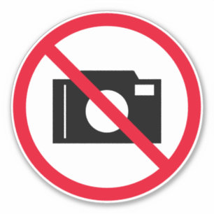 Sticker Pas de photos Autorisé affiche interdit autocollan