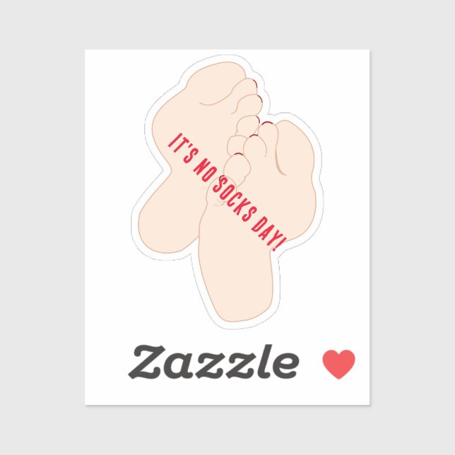 Sticker Pas de pieds de jour chaussettes (Feuille)