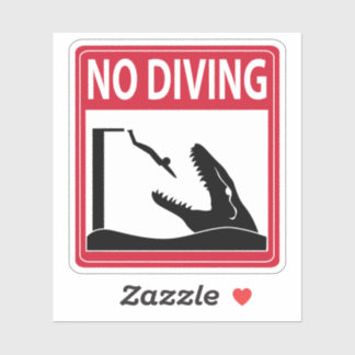 Sticker Pas de plongée (Mosasaurus)