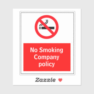 Sticker Pas de politique de l'entreprise de tabac