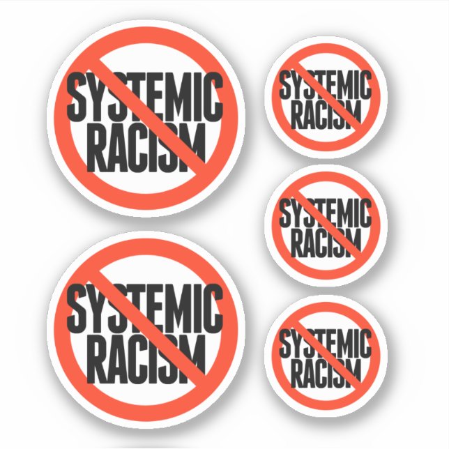 Sticker Pas de racisme systémique (Devant)