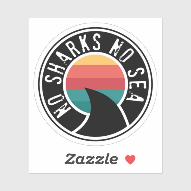 Sticker Pas de requins ni mer (Feuille)