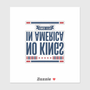 Sticker Pas de rois en Amérique Design vectoriel vintage p
