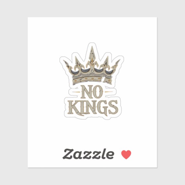 Sticker Pas de rois en Amérique Graphique Vintage (Feuille)