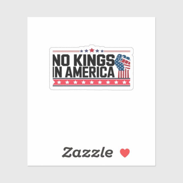 Sticker Pas de rois en Amérique USA Minimal Clean (Feuille)