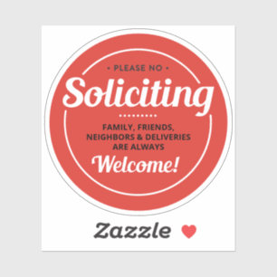 Sticker Pas de sollicitation (modifiable) Porte avant 3" V