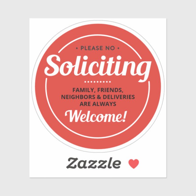 Sticker Pas de sollicitation (modifiable) Porte avant 3" V (Feuille)