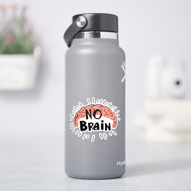 Sticker Pas de texte drôle de cerveau (HydroFlask)