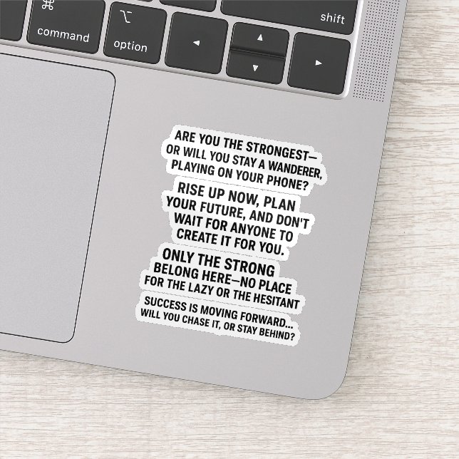 Sticker Pas pour les faibles — Seuls les forts le prennent (Détail)