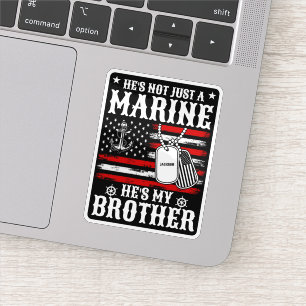 Sticker Pas seulement un marin, c'est mon frère patriote d