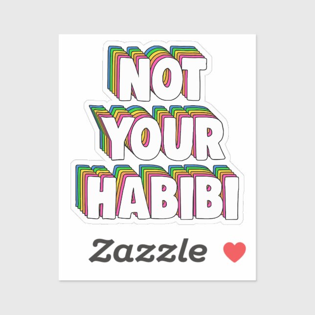 Sticker Pas votre Habibi (Feuille)