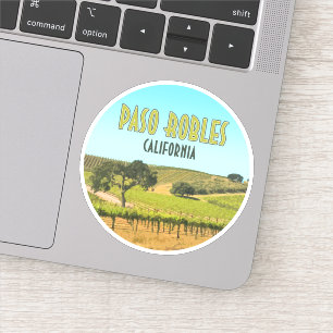 Sticker Paso Robles California Vineyard Vintage