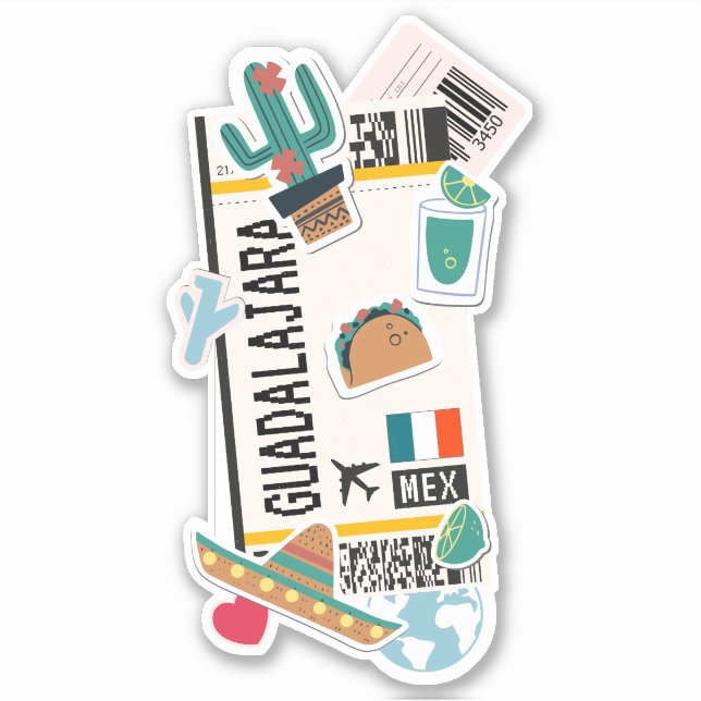 STICKER PASS GUADALAJARA MEXICO (Devant)