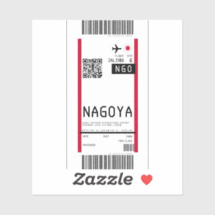 Sticker Passe d'embarquement à Nagoya Japon (ONG)