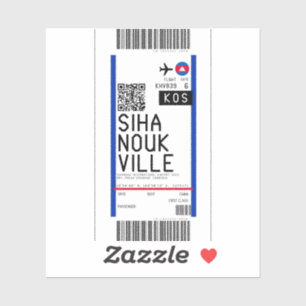 Sticker Passe d'embarquement à Sihanoukville (KOS)