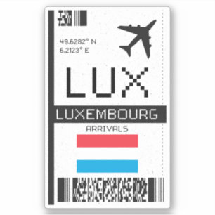Sticker Passe d'embarquement LUX Luxembourg - Aéroport