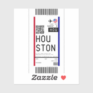 Sticker Passe d'embarquement pour Houston (HOU)