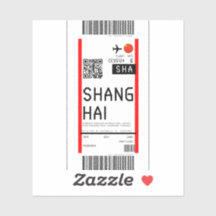 Passe d'embarquement pour Shanghai (SHA)