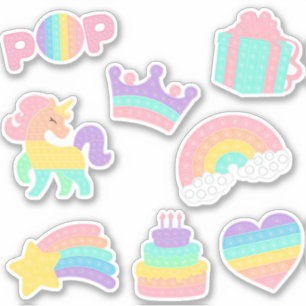 Sticker Passez donc ! pack d'autocollants pour fille pop i