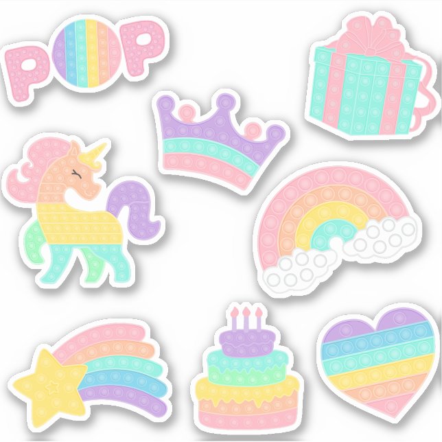 Sticker Passez donc ! pack d'autocollants pour fille pop i (Devant)