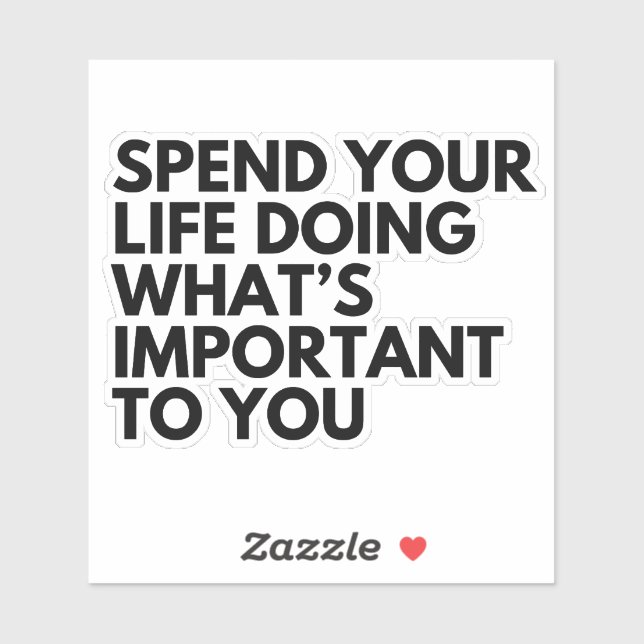 Sticker Passez votre vie (Feuille)