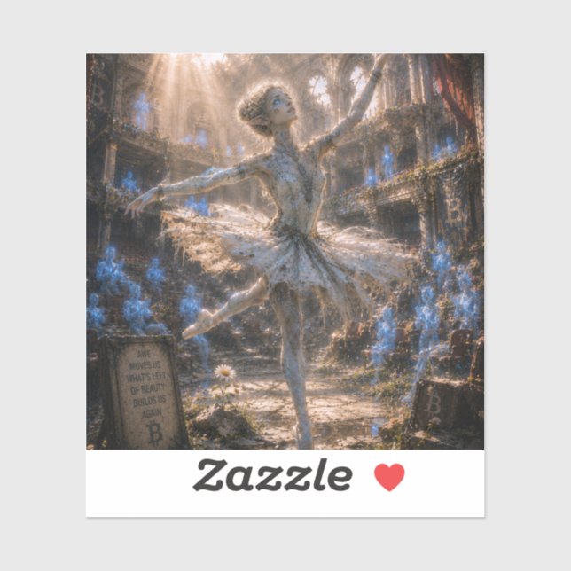 Sticker Passion / Ballerine / Opéra ruiné (Feuille)
