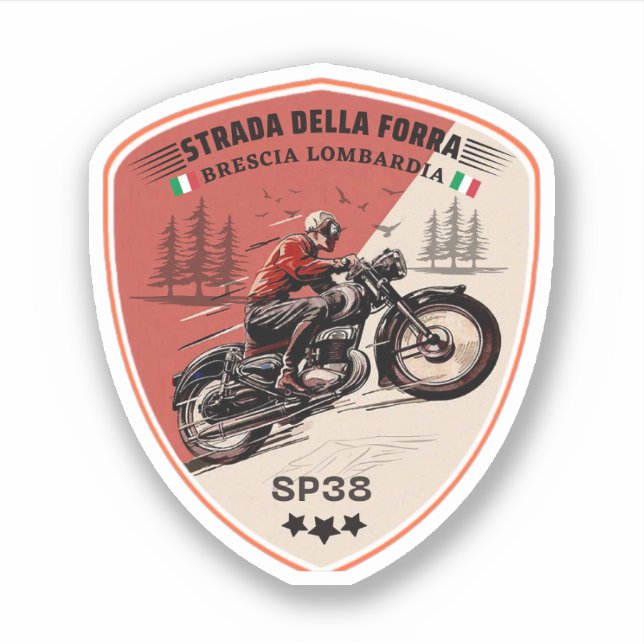 Sticker passo della forra dans les applications moto itali (Devant)