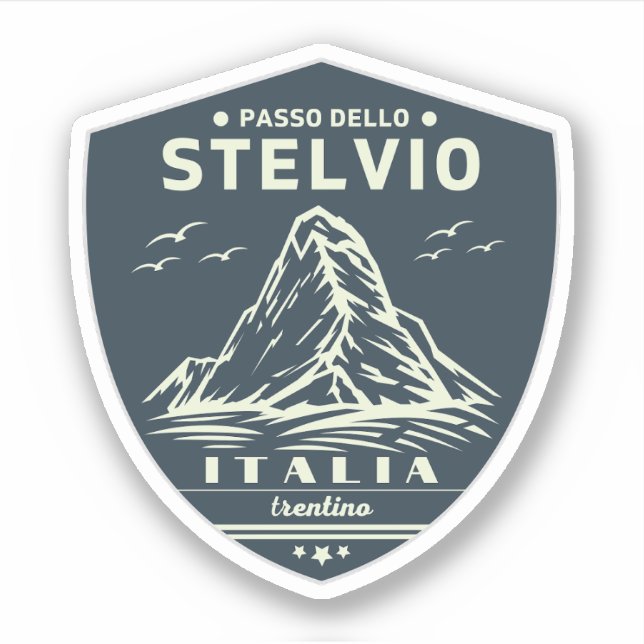 Sticker passo dello stelvio - stelvio pass alpes italienne (Devant)