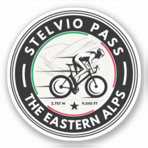 Sticker passo dello stelvio - stelvio pass italien Cyclism