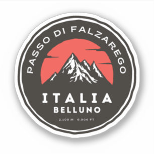 Sticker Passo di Falzarego - dolomie de col italien