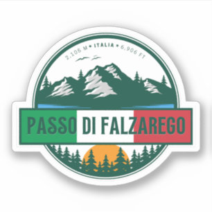 Sticker Passo di Falzarego - dolomie de col italien