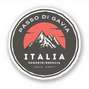 Sticker passo di gavia - col de Gavia italien Montagnes