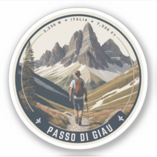 Sticker passo di gavia - gavia pass alpes montagneuses ita