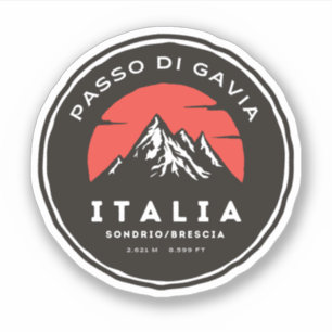 Sticker passo di gavia - gavia pass italian Mountains al