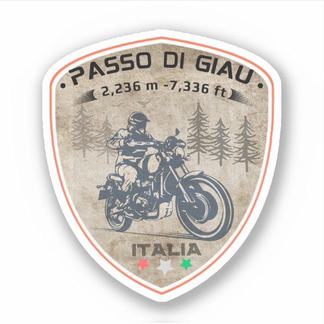 Sticker passo di giau - giau pass alpes montagneuses itali (Devant)