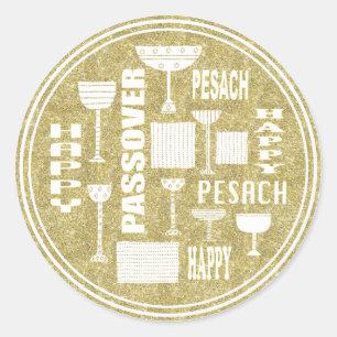 Sticker Passover Cercle "Happy Passover Wine"