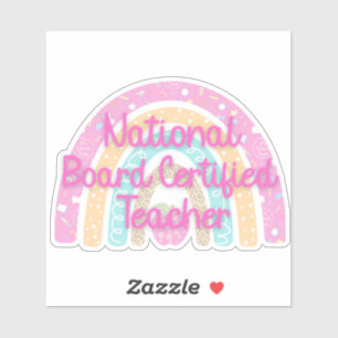 Sticker Pastel Enseignant Certifié Conseil National Rainbo