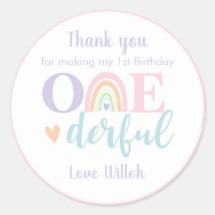 Sticker Pastel Rainbow Round Favker