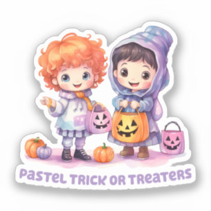 Sticker Pastel Trick ou Traitements