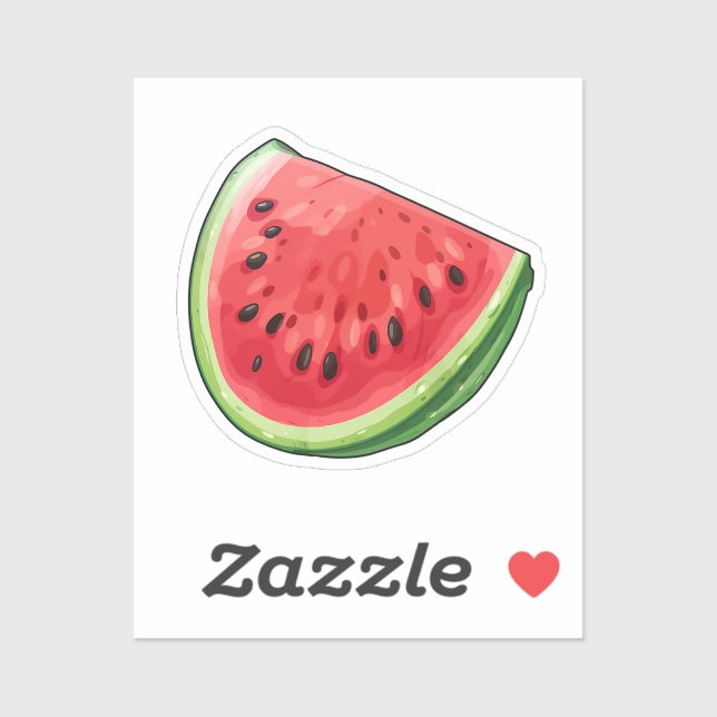 Sticker Pastèque de dessin animé (Feuille)